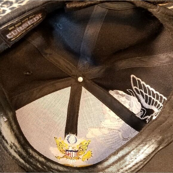 Cursedi Army Hat One Size Mostly Black‎ - Picture 5 of 6